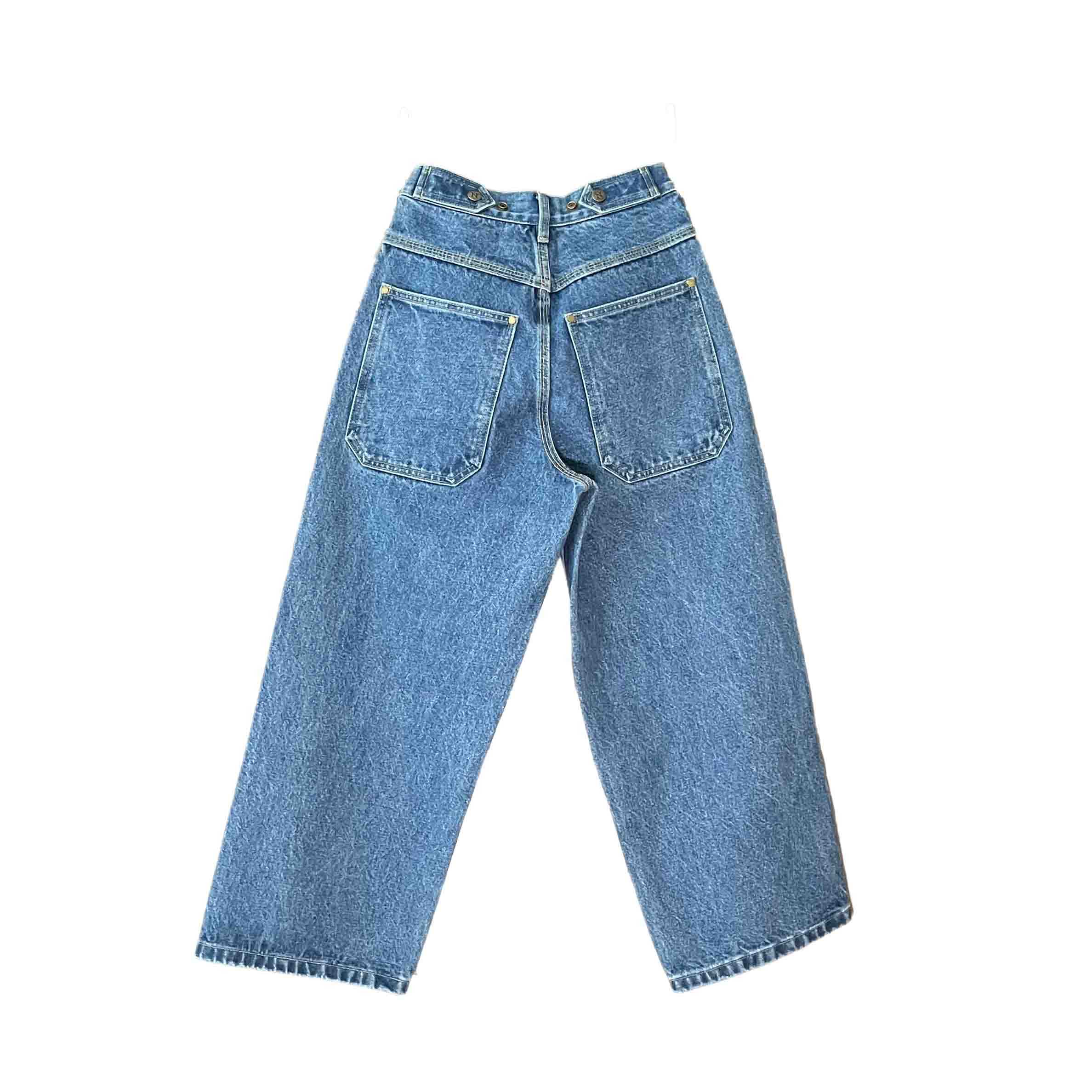 Waist: 24" x Inseam: 24" Navy Straight Standard Issue Denim Pants-2