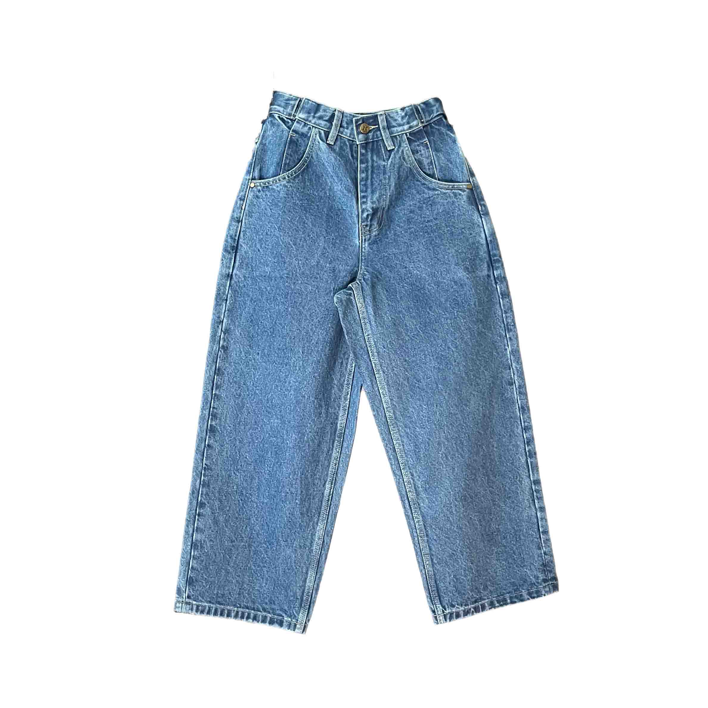 Waist: 24" x Inseam: 24" Navy Straight Standard Issue Denim Pants-1