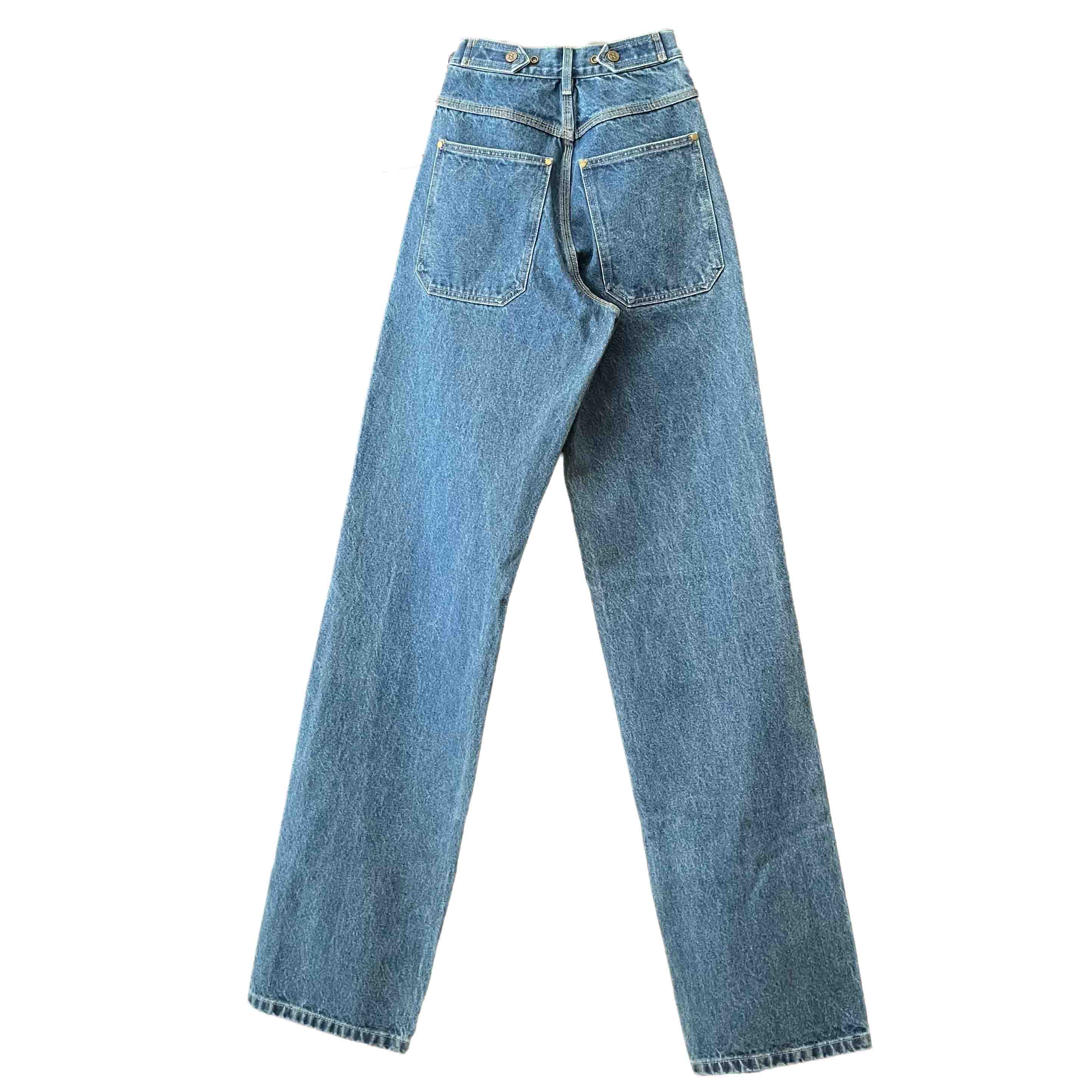 Waist: 24" x Inseam: 40" Navy Straight Standard Issue Denim Pants-2
