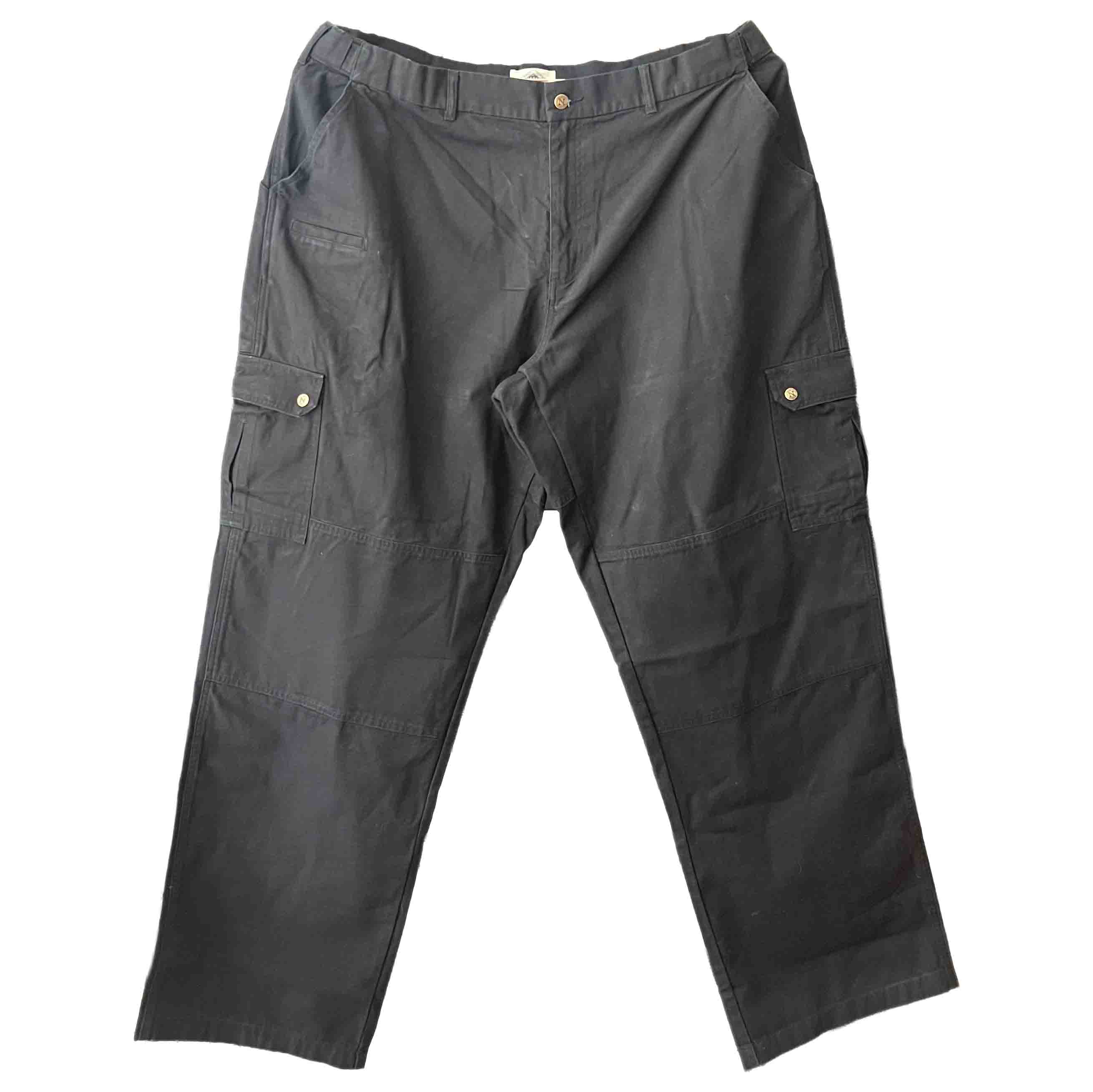 Waist: 44" x Inseam: 37" High Rise Black Straight Uniform Cargo Pants