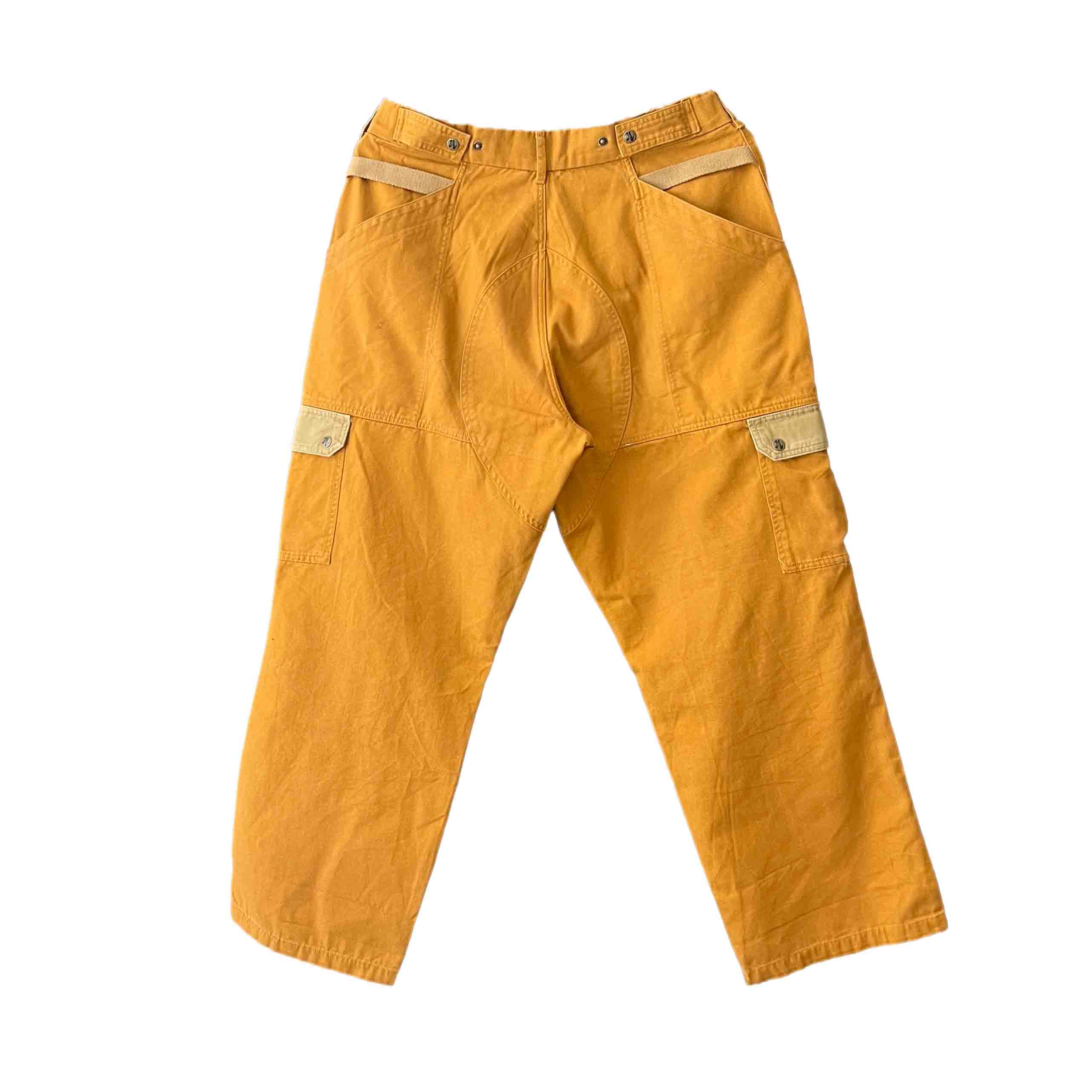 Waist: 35" x Inseam: 30" High Rise Burnt Orange Straight Uniform Cargo Pants-2