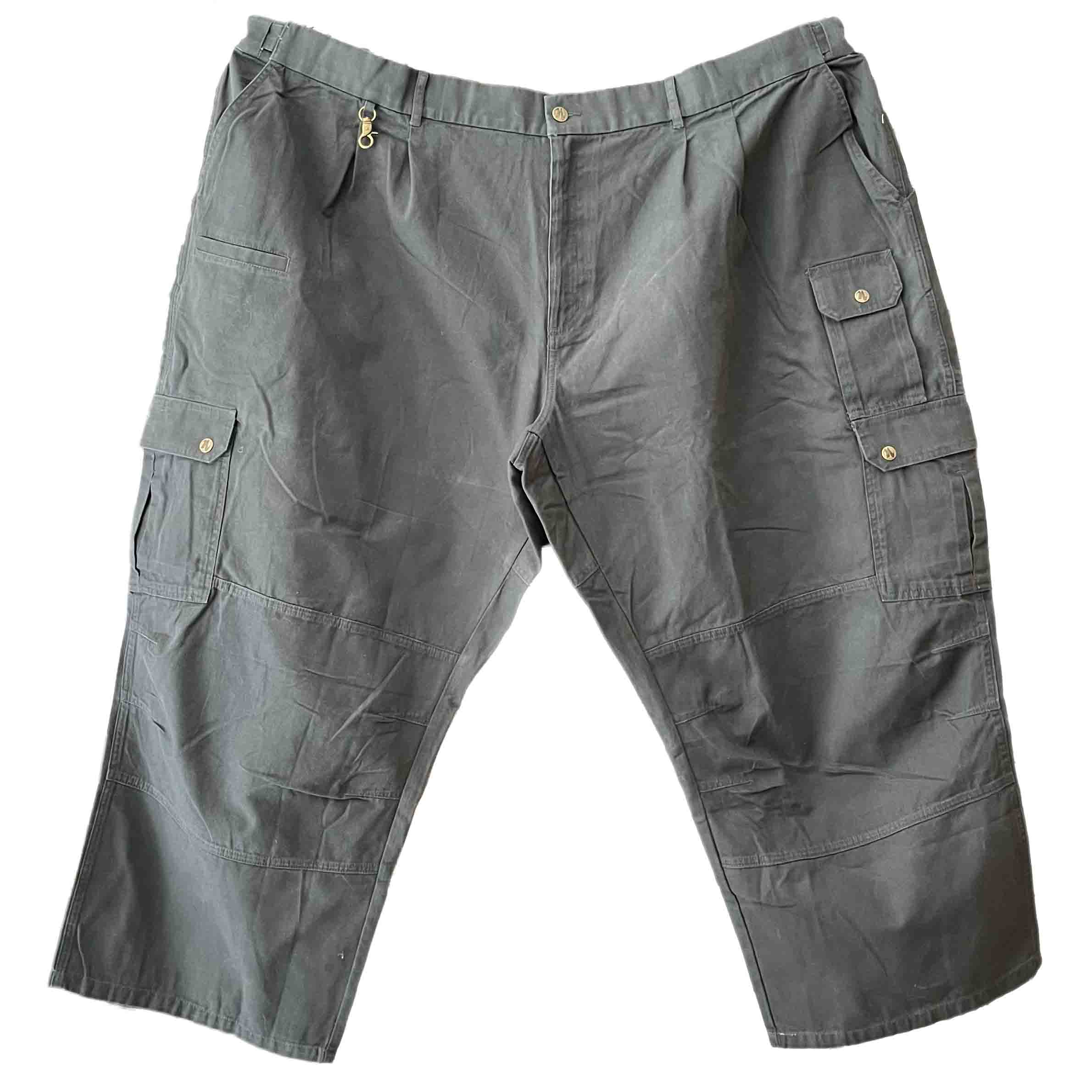 Waist: 54" x Inseam: 28" Dark Gray Uniform Cargo Pants-1