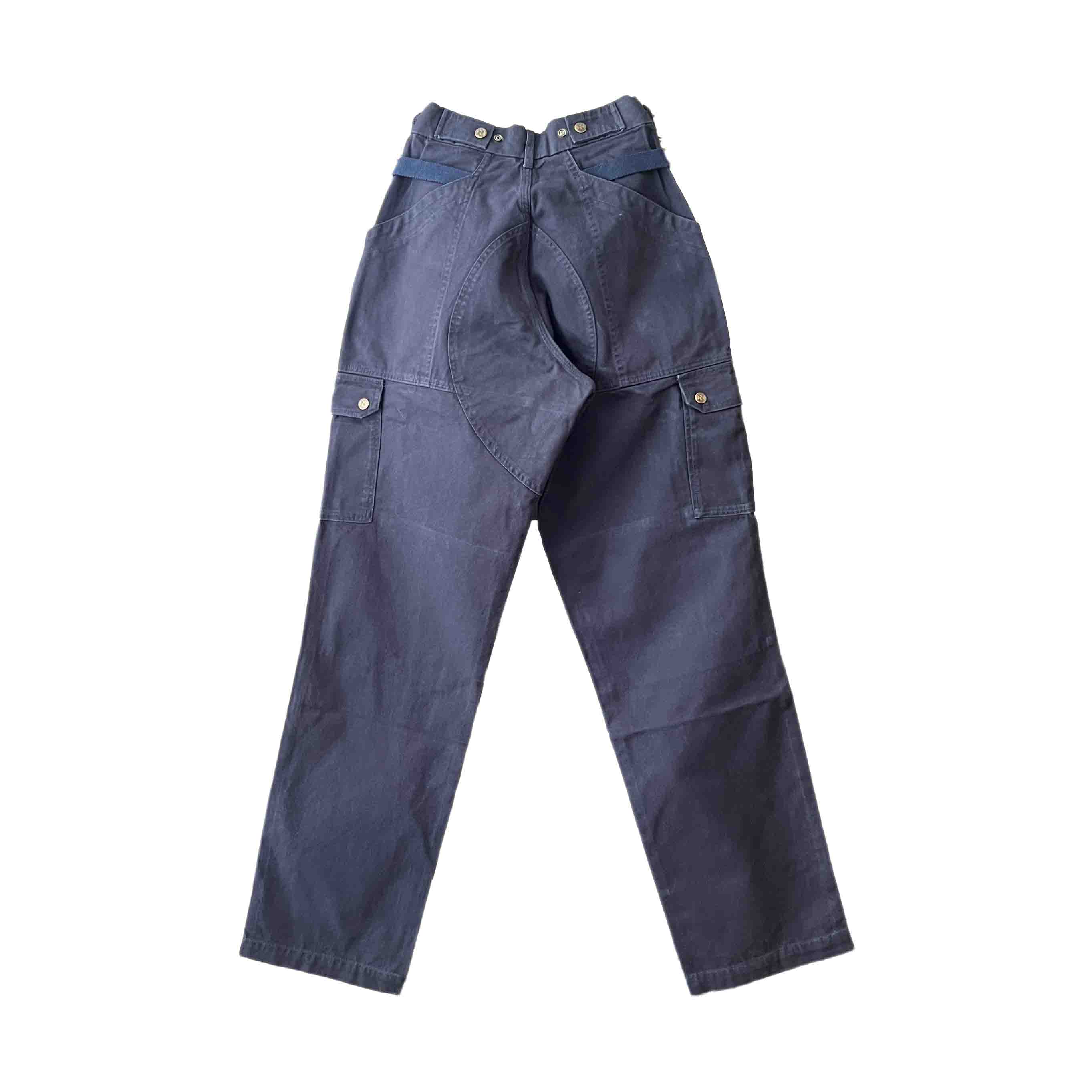 Waist: 26" x Inseam: 35" High Rise Navy Straight Uniform Cargo Pants-2