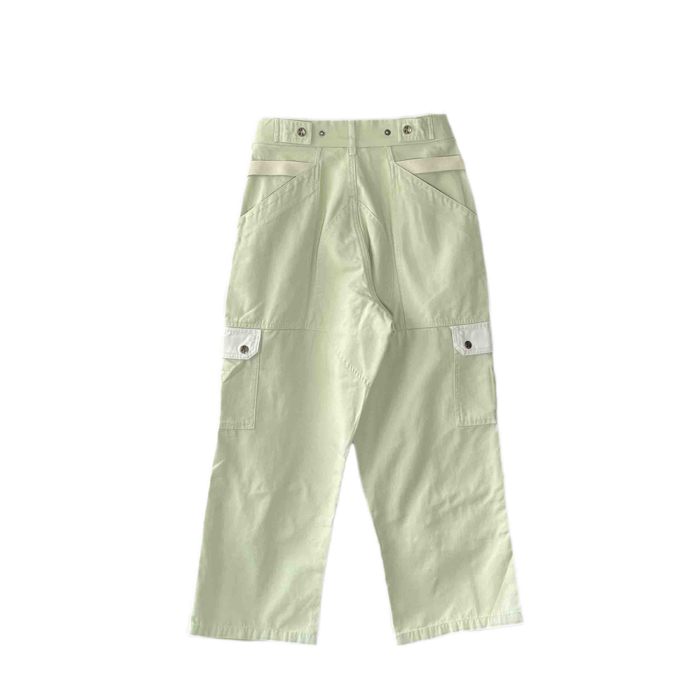Waist: 27" x Inseam: 25" 2-Tone Sage Green Straight Uniform Cargo Pants