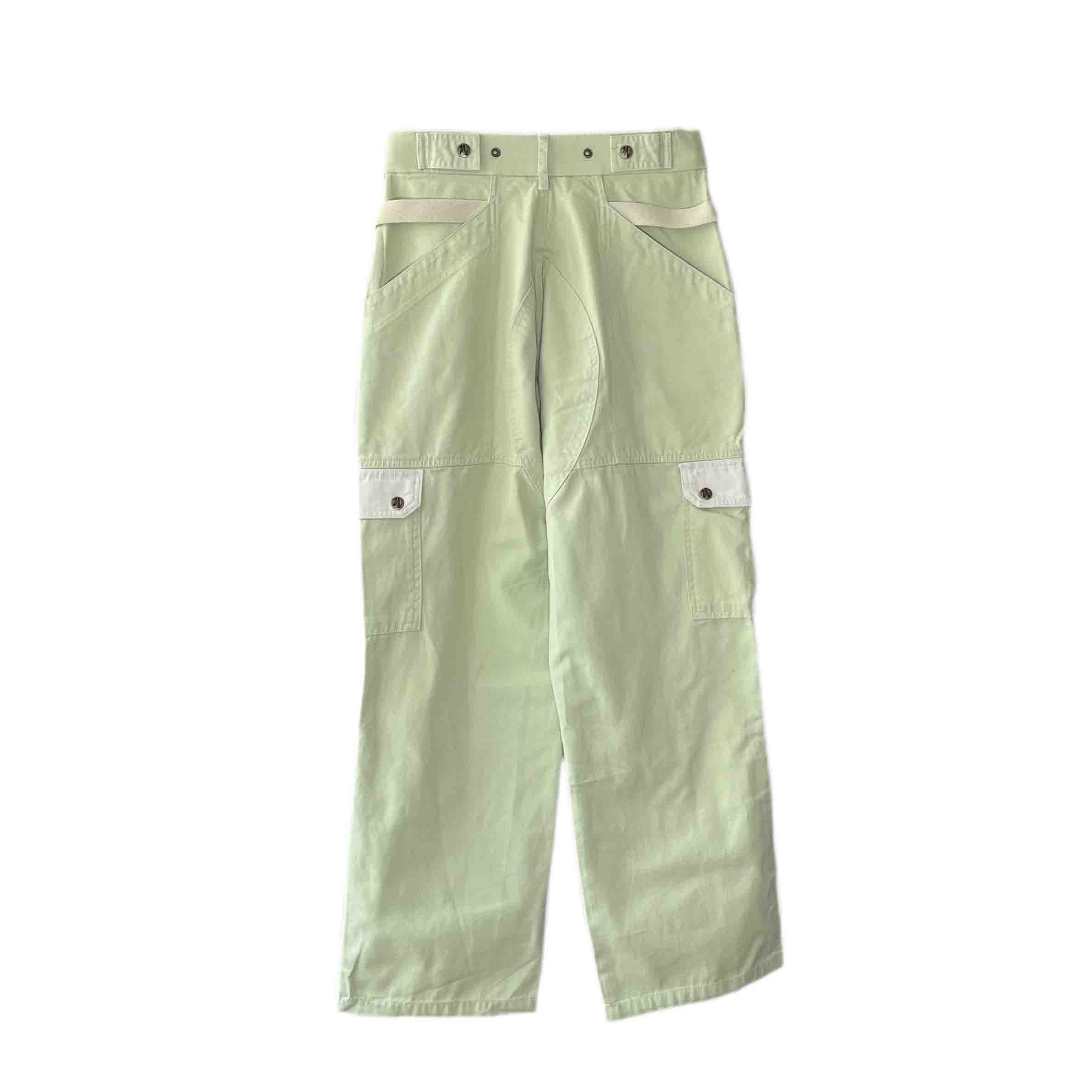 Waist: 28" x Inseam: 28" 2-Tone Sage Green Straight Uniform Cargo Pants
