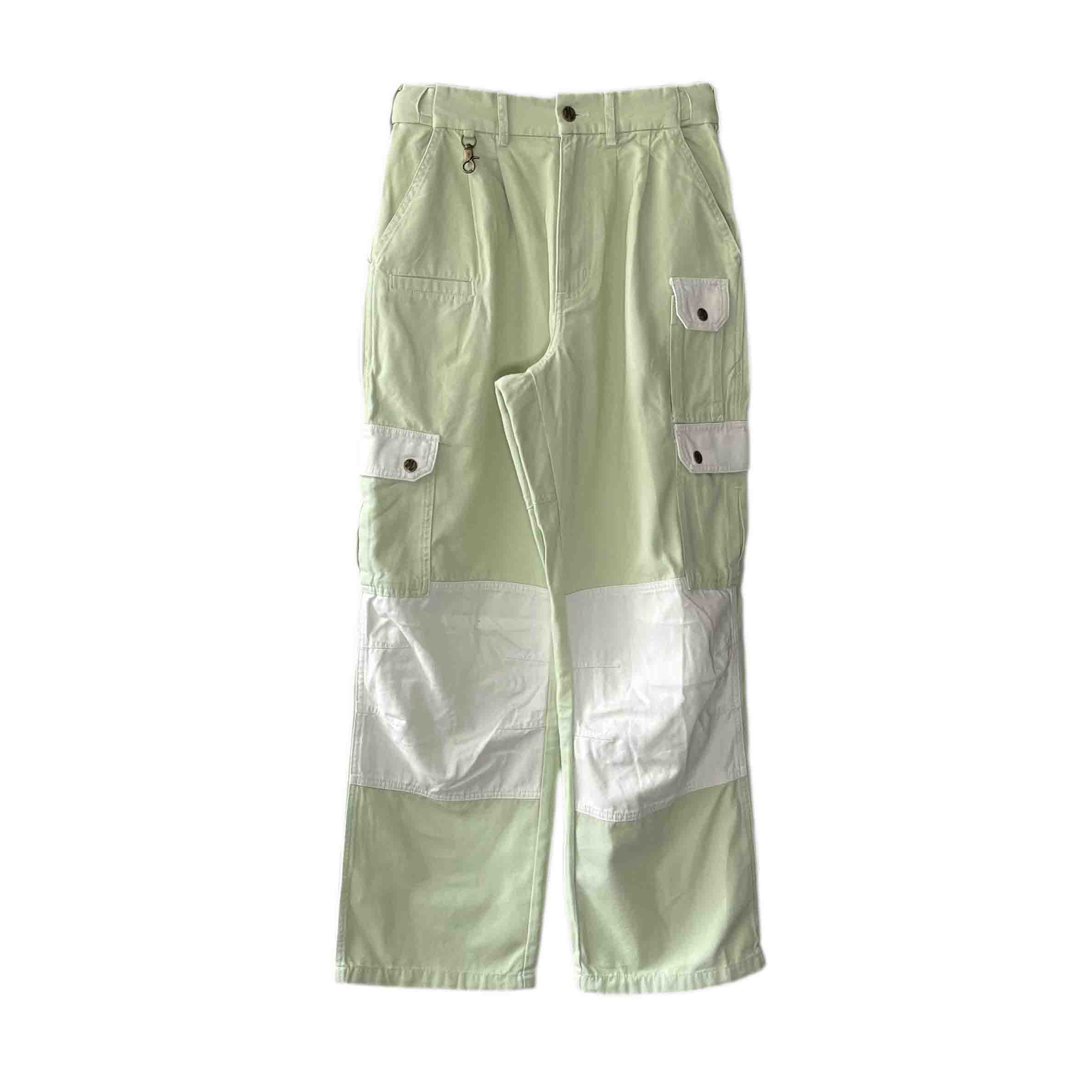 Waist: 28" x Inseam: 28" 2-Tone Sage Green Straight Uniform Cargo Pants
