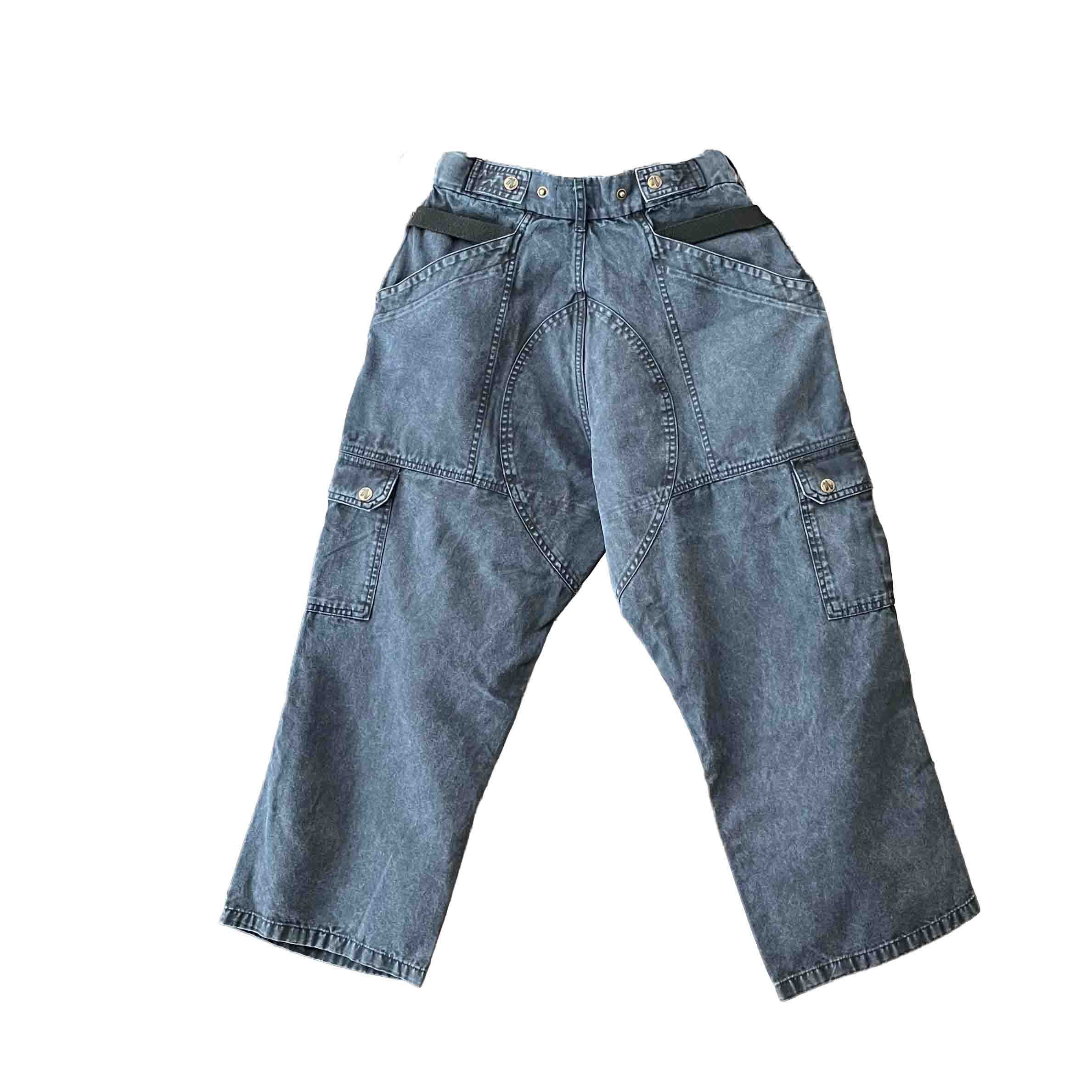 Waist: 27" x Inseam: 25" Washed Navy Uniform Cargo Pants-2