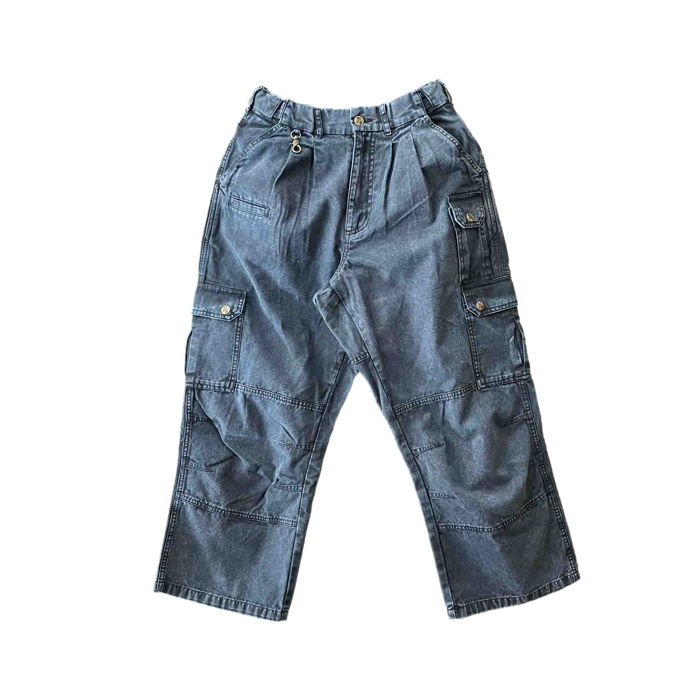 Waist: 27" x Inseam: 25" Washed Navy Uniform Cargo Pants-1