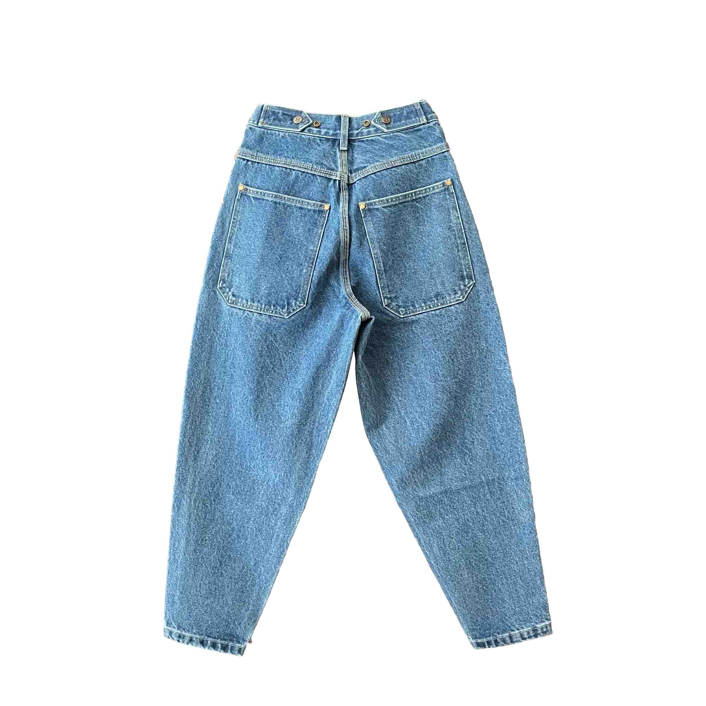 Waist: 24" x Inseam: 24" Navy Tapered Standard Issue Denim Pants-2