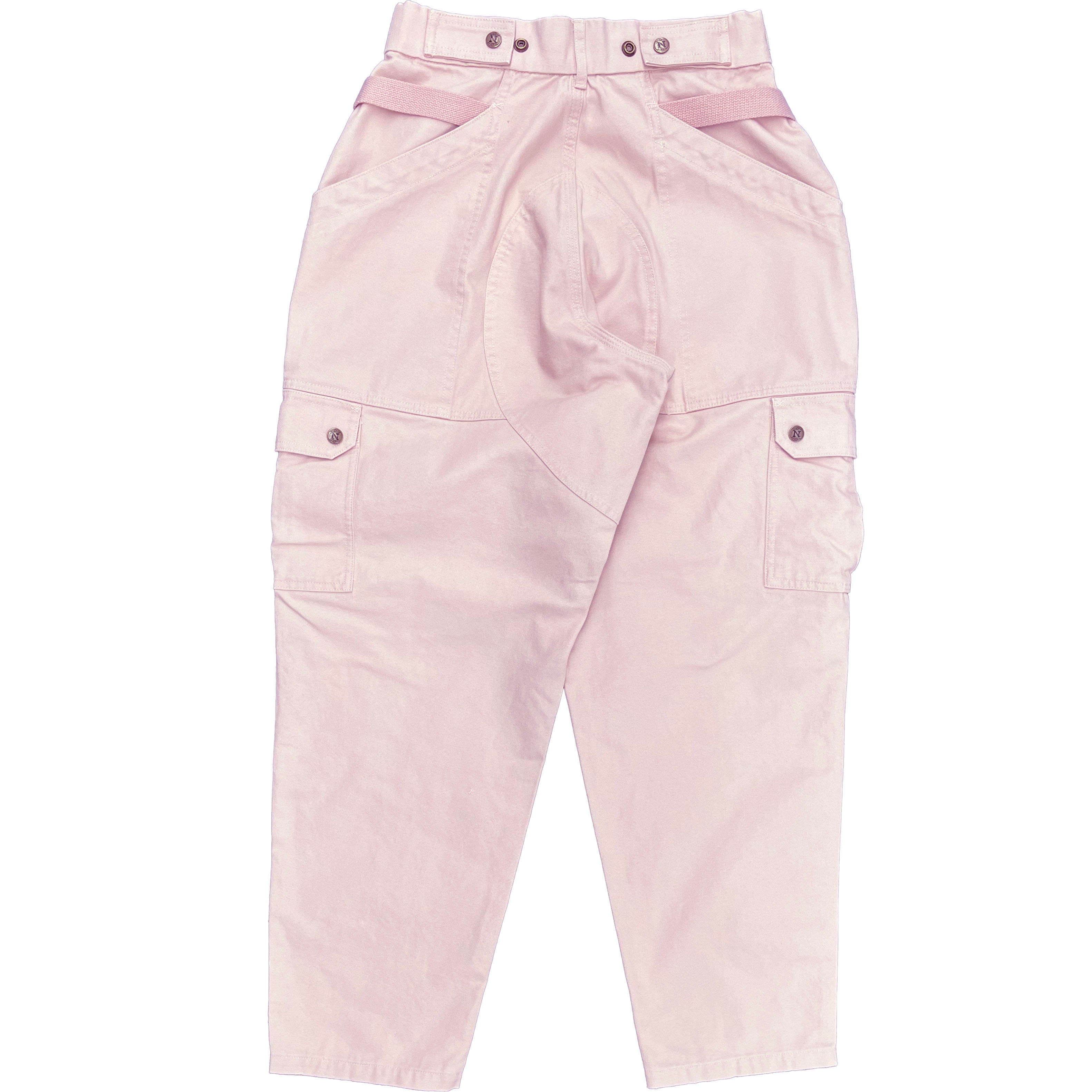 Blush Pink Tapered Uniform Cargo Pants