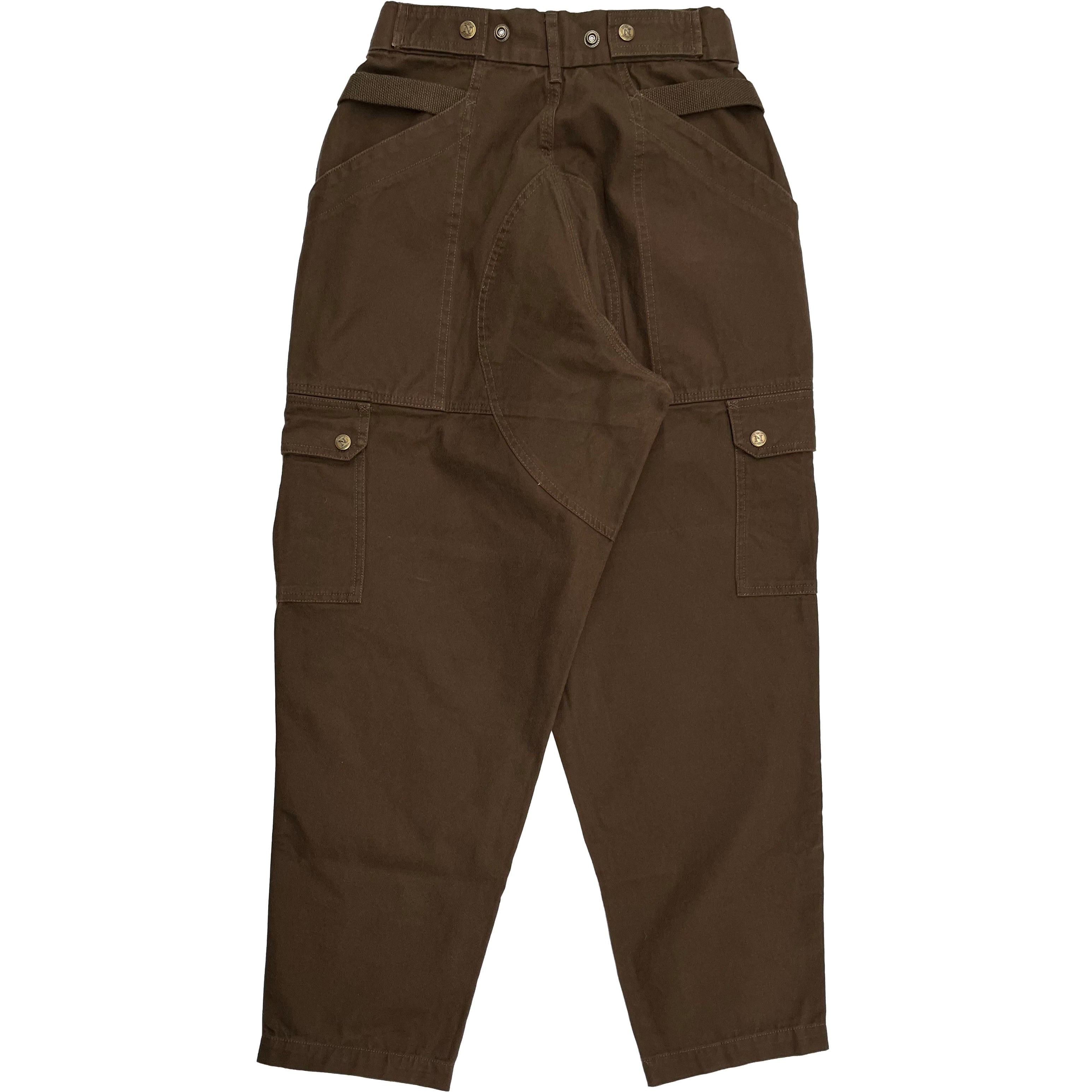 Dark Brown Tapered Uniform Cargo Pants