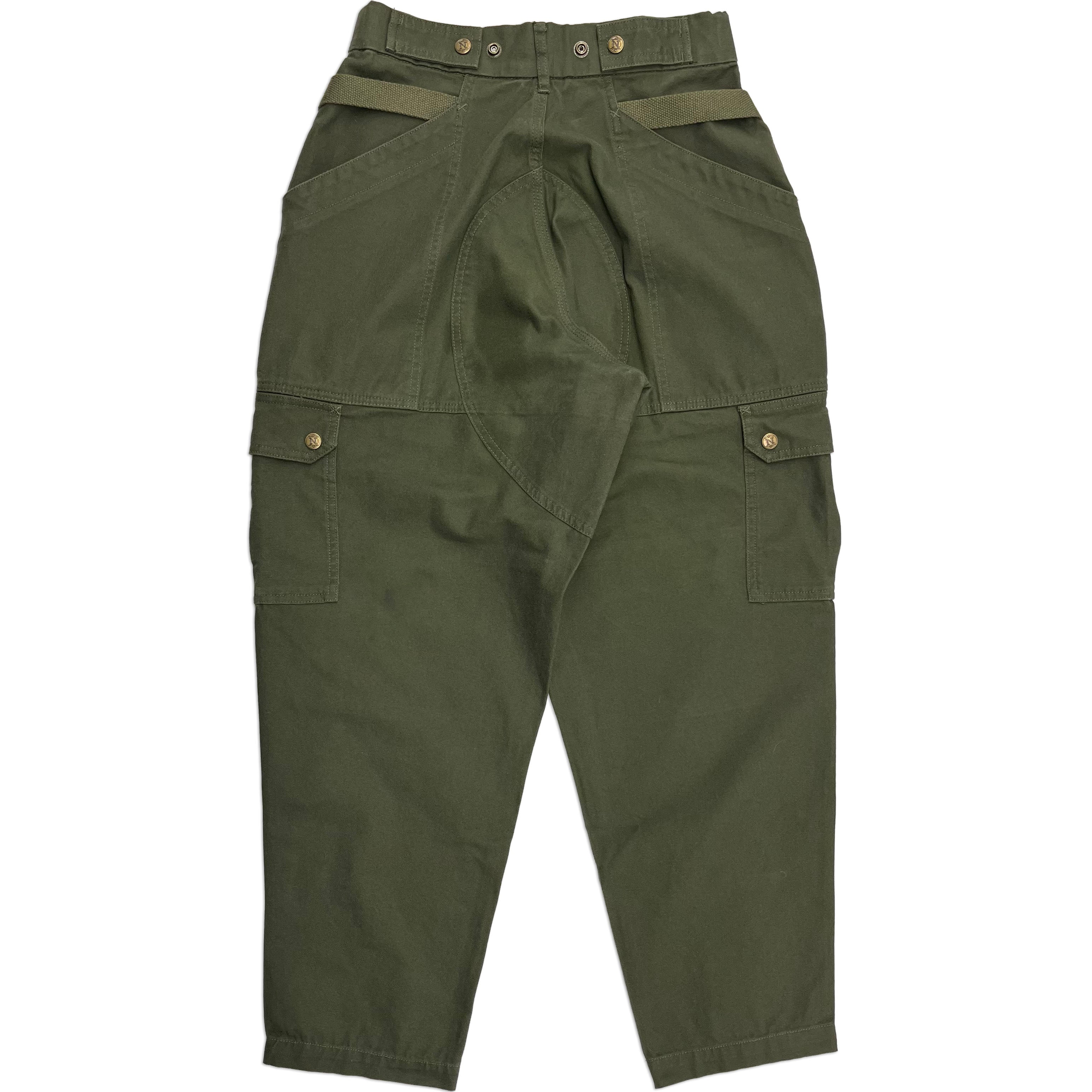Dark Green Tapered Uniform Cargo Pants
