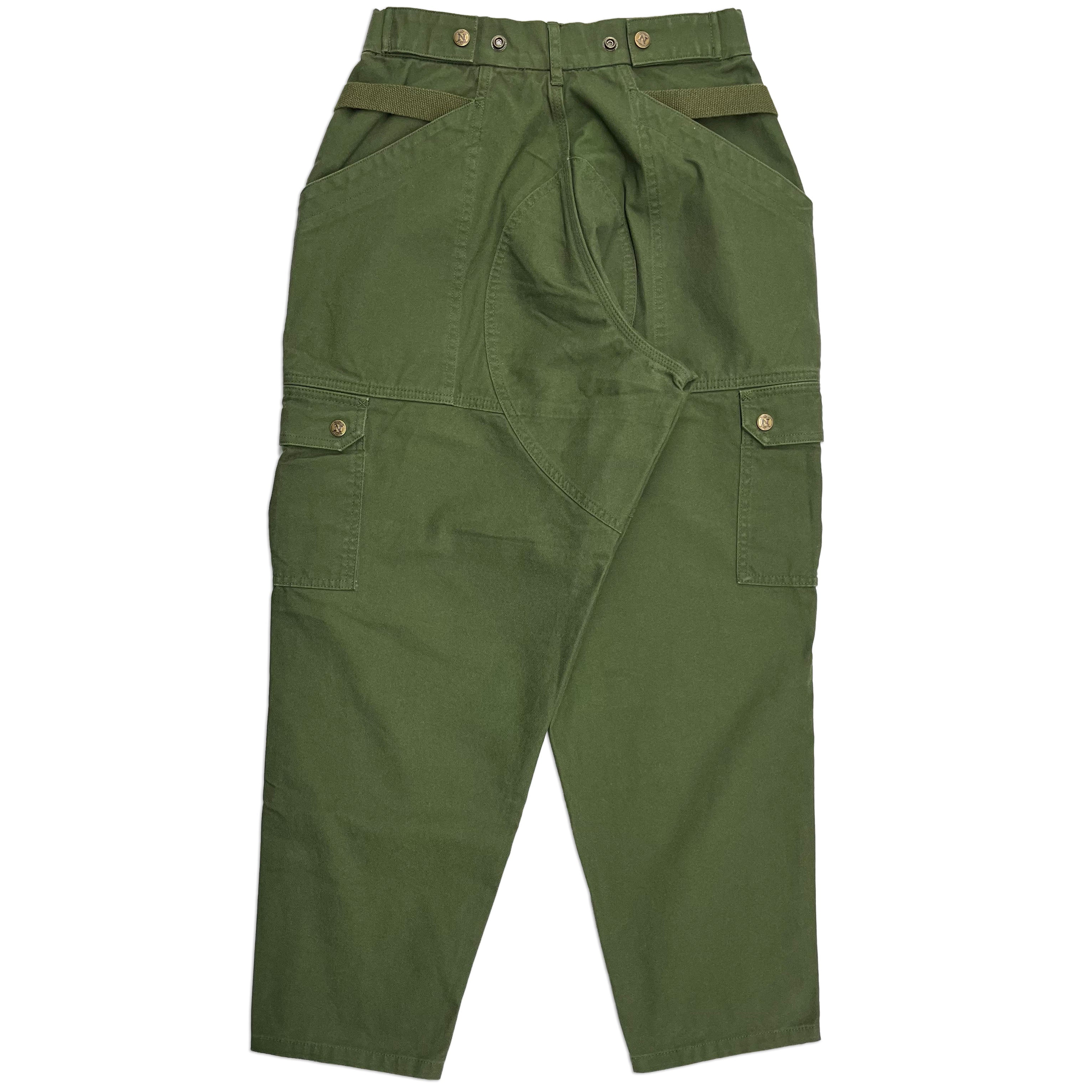 Green Tapered Uniform Cargo Pants
