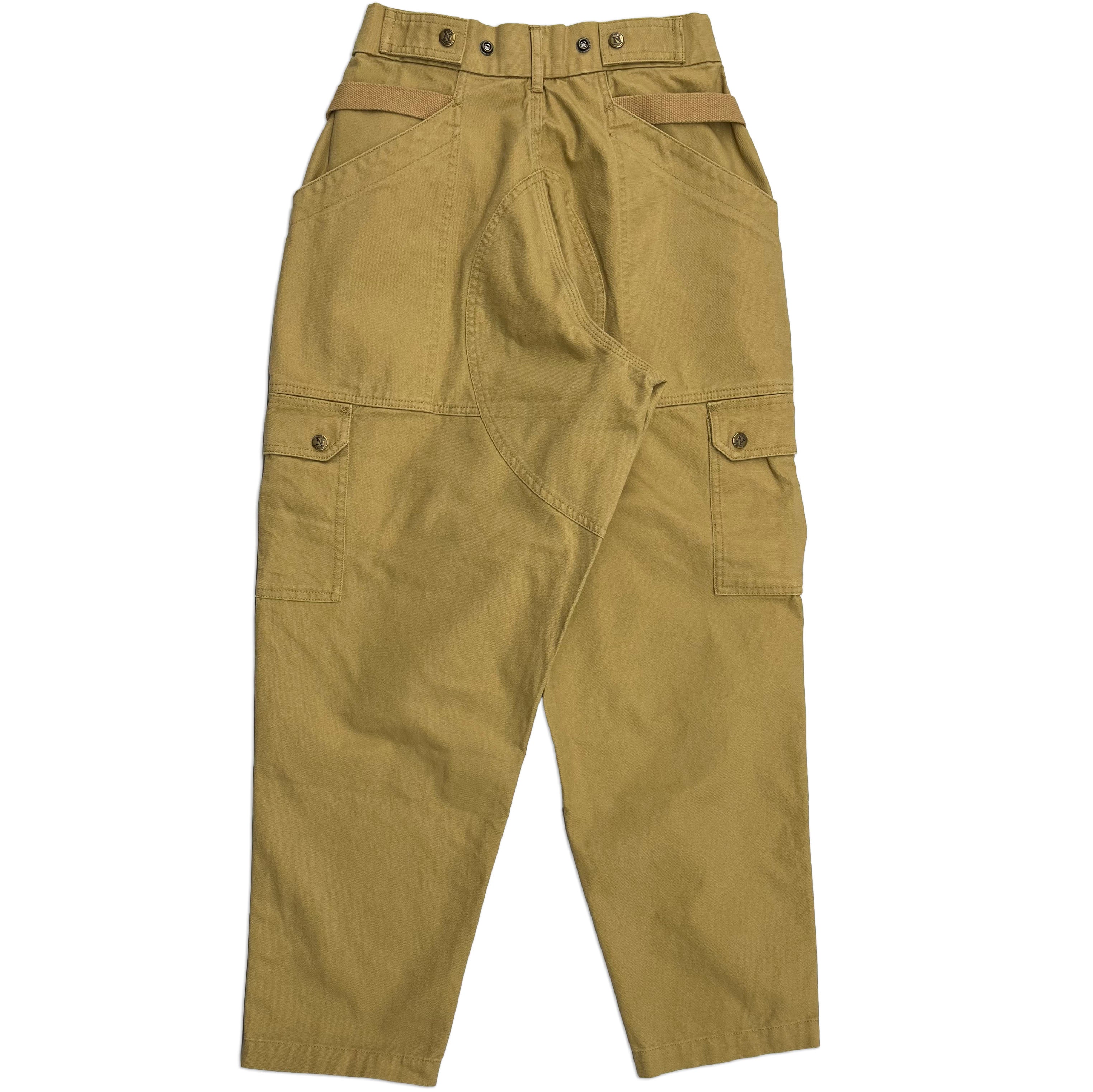 Khaki Tapered Uniform Cargo Pants