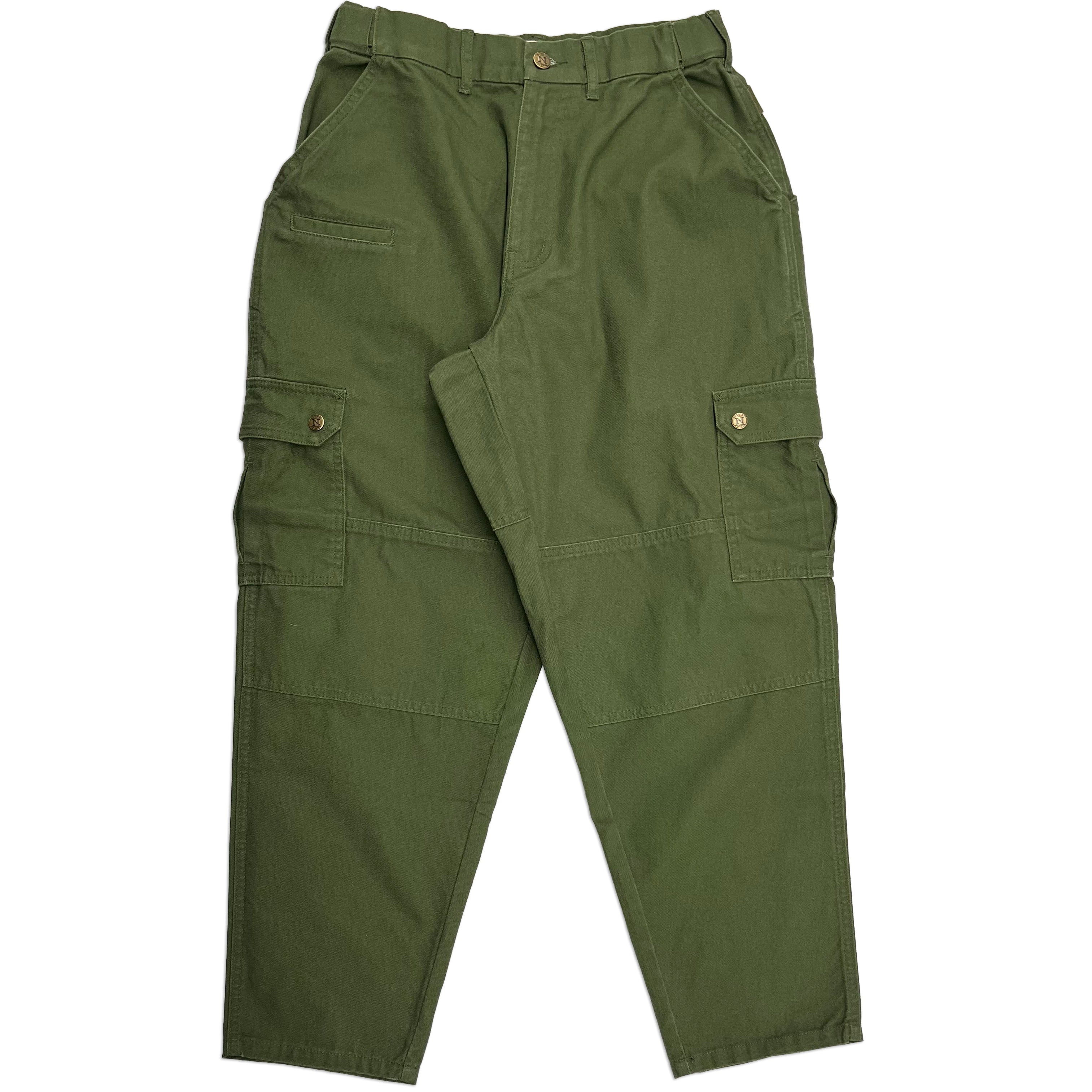 Green Tapered Uniform Cargo Pants