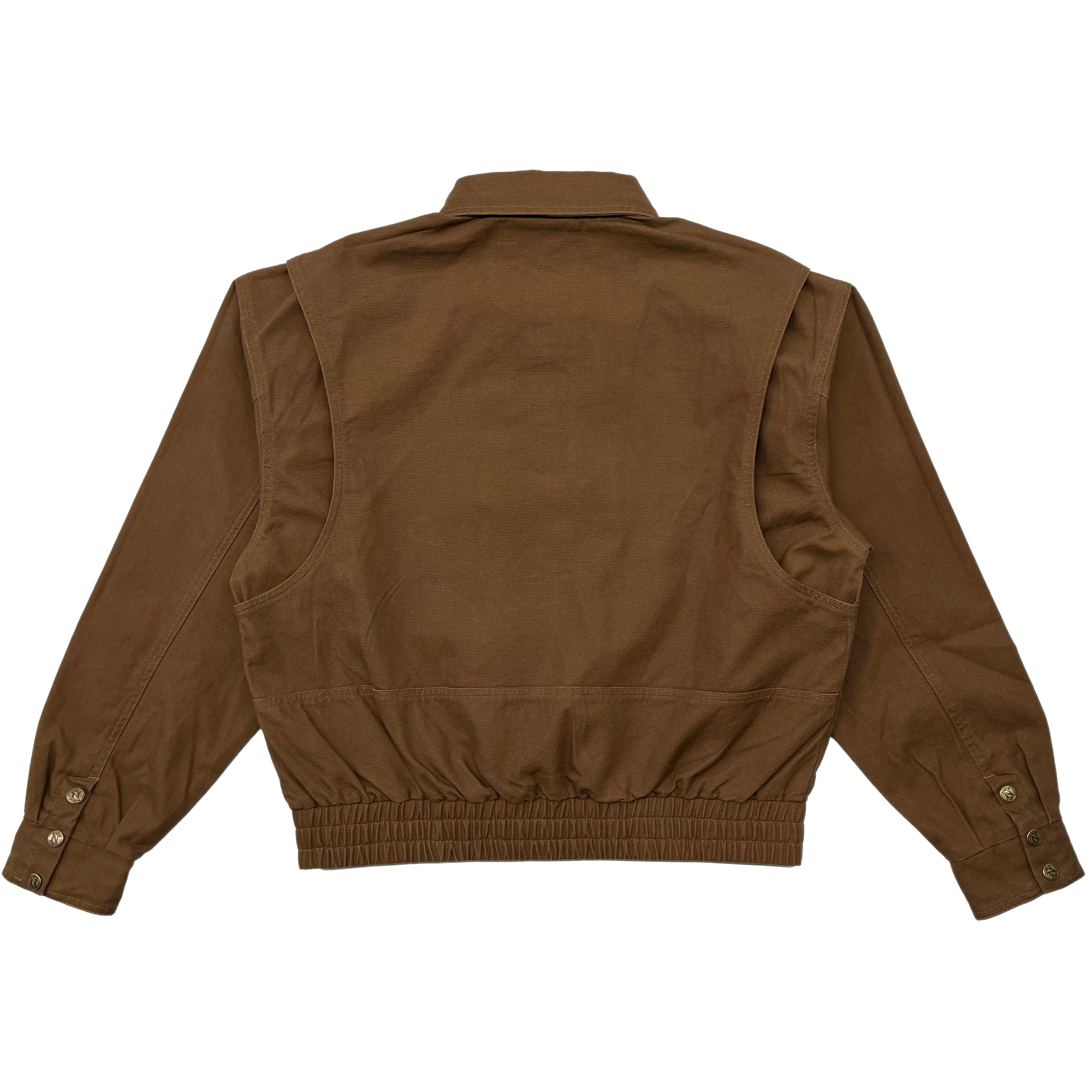 Brown Uniform Cargo Jacket