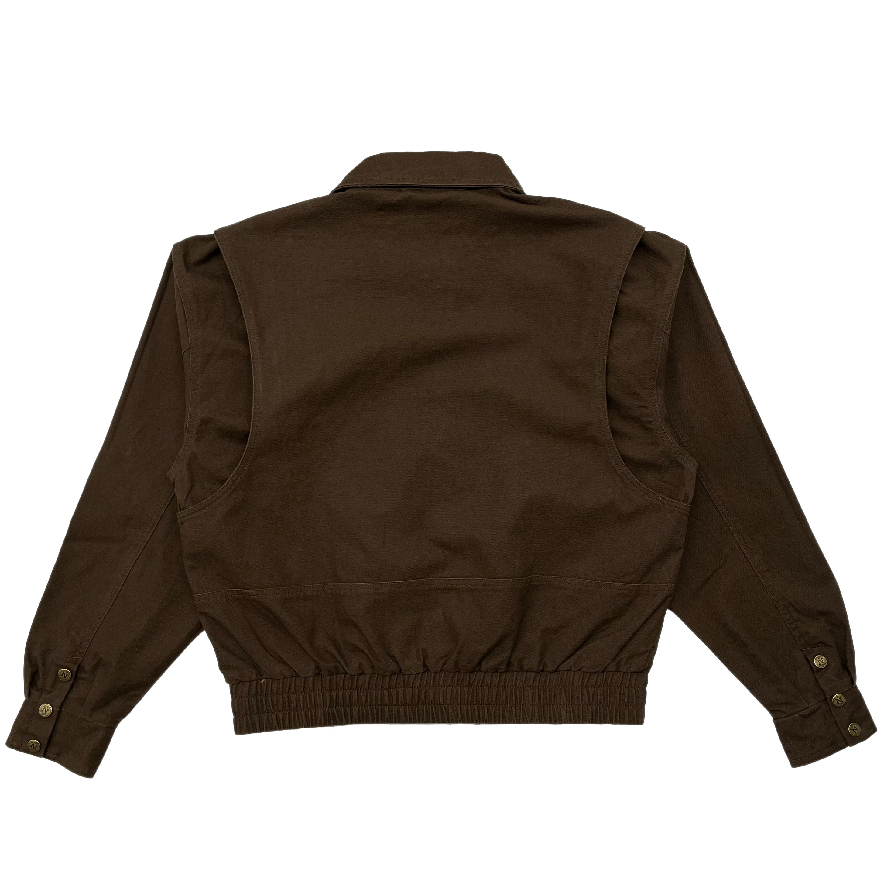 Dark Brown Uniform Cargo Jacket