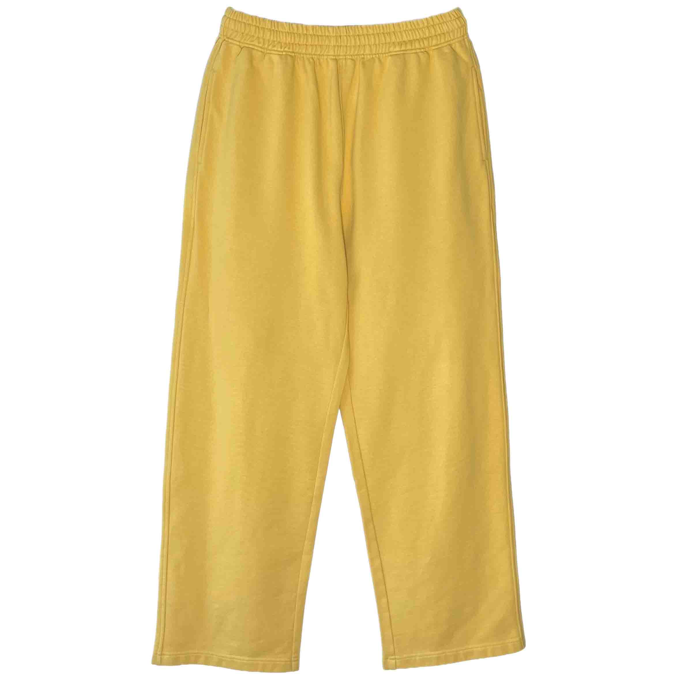 Yellow Straight Sweat Pants